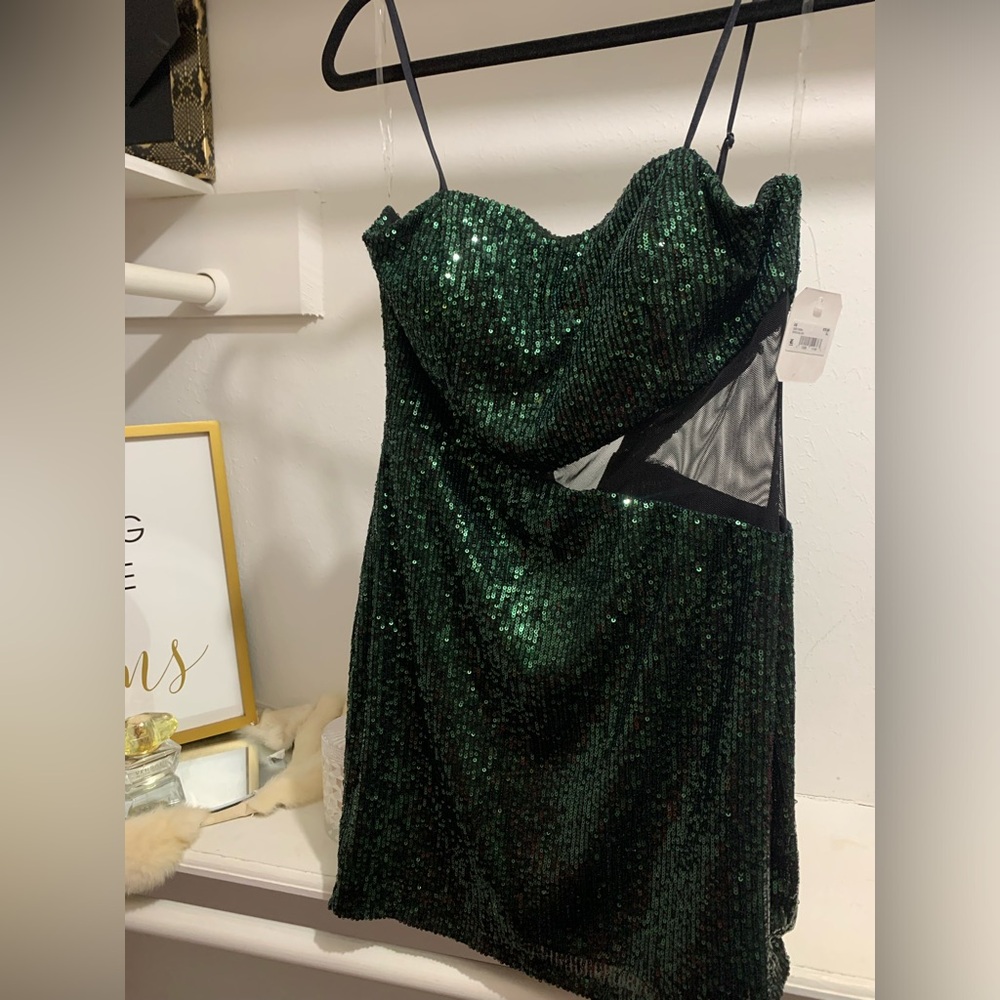 Sexy sequins dress -mesh side, cocktail or party, night out.  fabric stretches